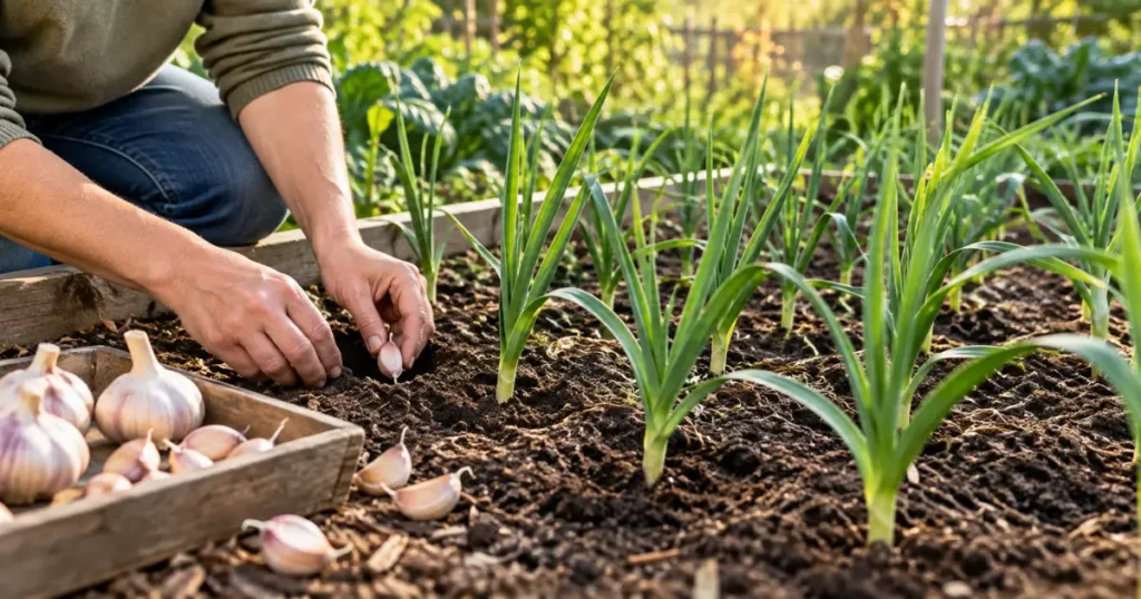 How to grow garlic from cloves in a home garden bed